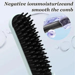 Portable wireless negative ion hair straightener