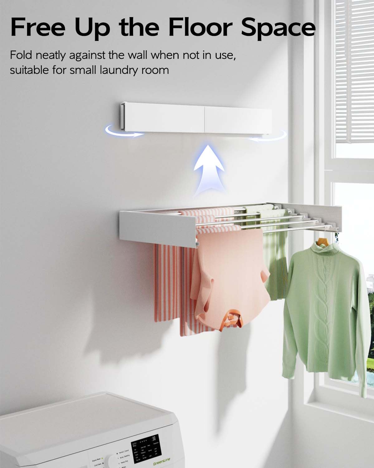 Wall-Mounted Cloths Drying Rack